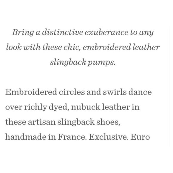 Sundance Minette Embroidered Leather Slingback 37 - Picture 2 of 9